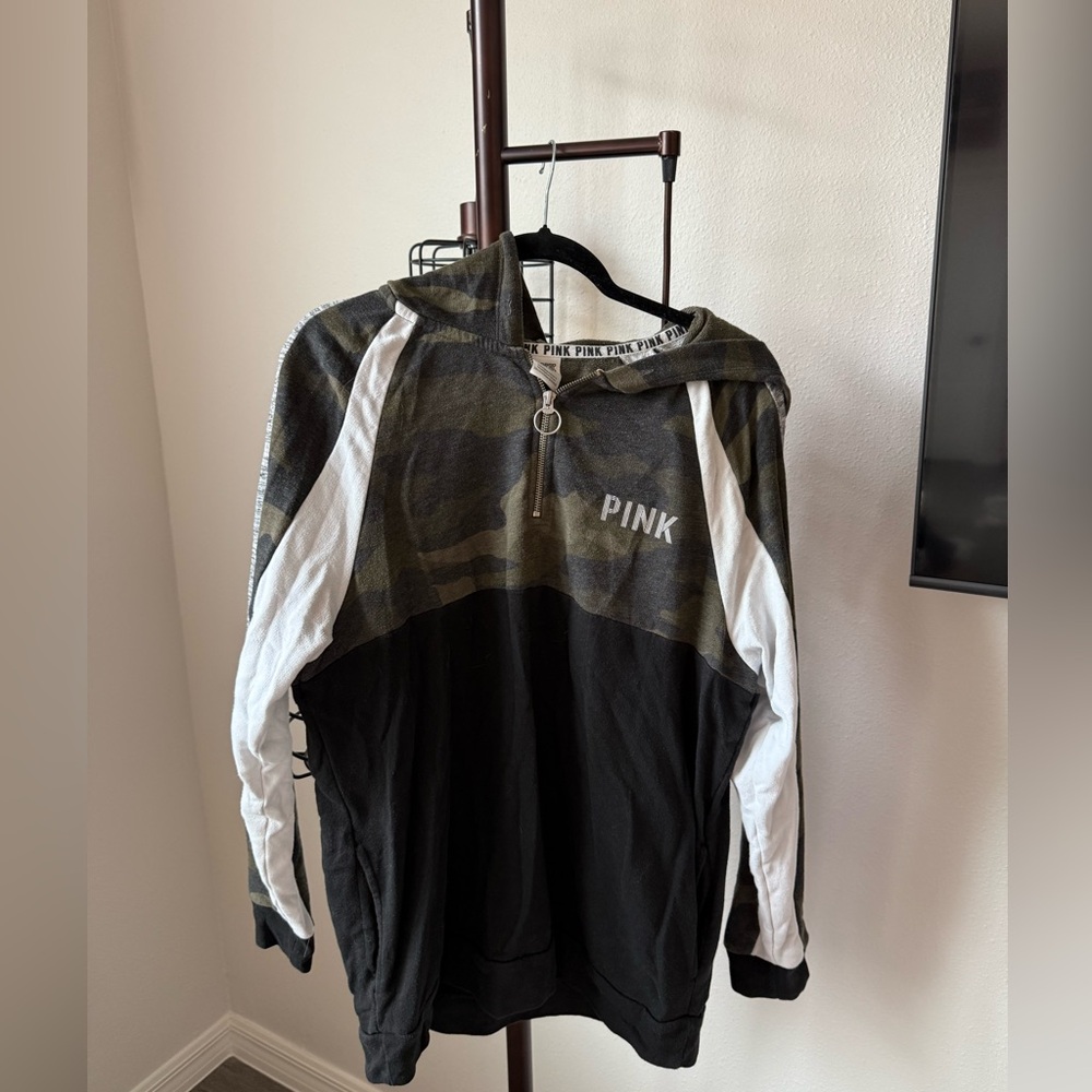 Victoria's Secret Pink Black and Camo Hoodie